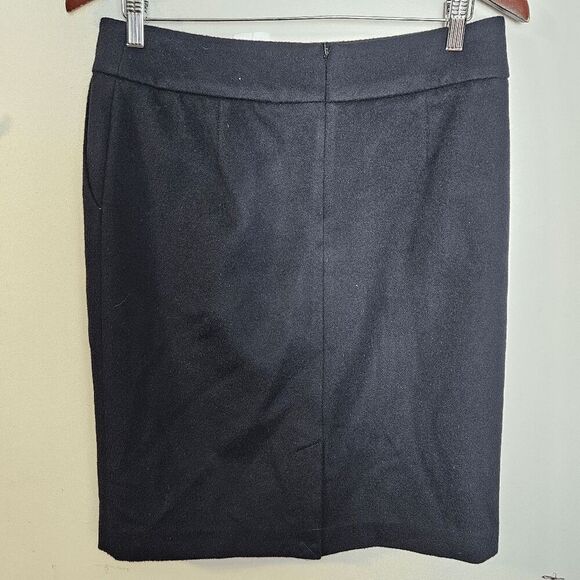 J Mclaughlin Jenna Wool Cashmere Pencil Knee Length Skirt Career NWT Women's Bla - Picture 2 of 5